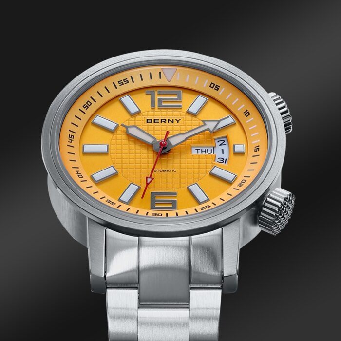 Berny Automatik Mechanische Uhr Herren Sport Leuchtend Saphir Wasserdicht Armbanduhr Selbstaufzug – Bild 2