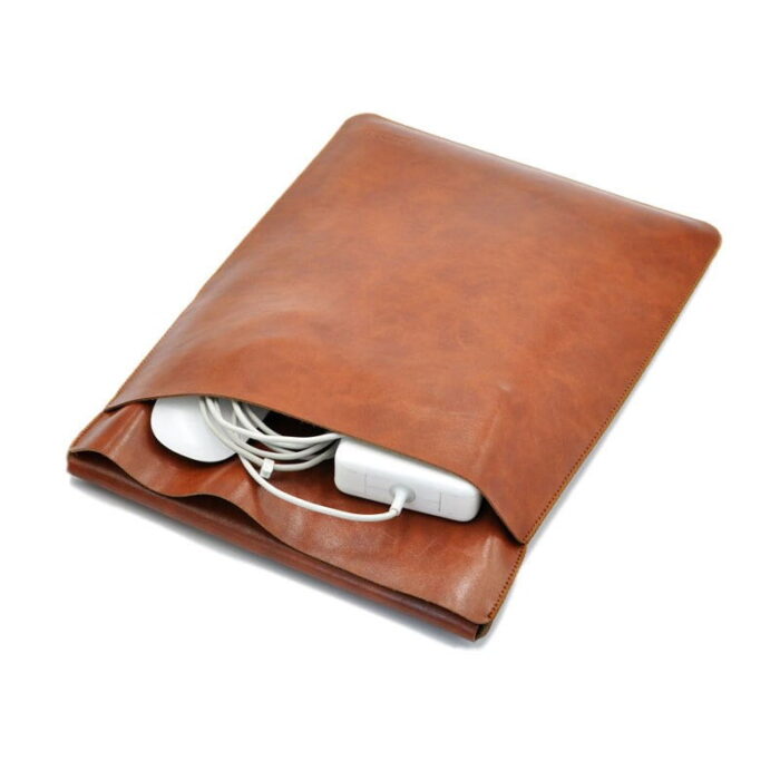 Laptop bag case Microfiber Leather Sleeve for Apple iPad 9.7 iPad mini iPad Pro 10.5 12.9 Dual Pocket with Exterior Mouse Pad – Bild 6