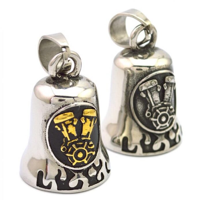 Fashion Cool Motorcycle Vintage Simple Ladies Rose Bell Pendant Necklace for Men Jewelry Gift – Bild 6