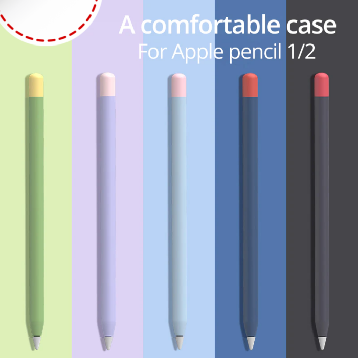 1577935741-1.png Soft Silicone Case For Apple Pencil 2 1st 2nd Case Pencil case Tablet Touch Stylus Pen Protective Cover Pouch Portable – Bild 1