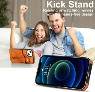 Elegant & Funktional Handy Tasche mit Kartenslot & Handgelenk-Gurt für iPhone – Bild 3