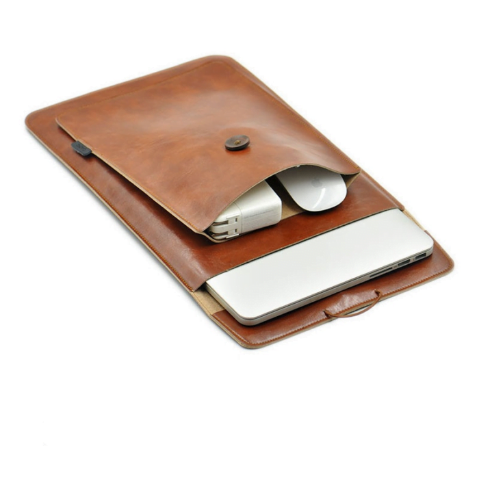 1694648375-1.png Double Layer High Capacity Laptop Bag Cover,Microfiber Leather Laptop Sleeve Case For M1 MacBook Pro Air 12/13.3/14/15.4/16 – Bild 1