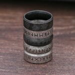 Nordic Retro Viking Rune Ring For Men Women Simple 316L Stainless Steel Odin Letter Viking Rings Couple Amulet Jewelry Gifts – Bild 2
