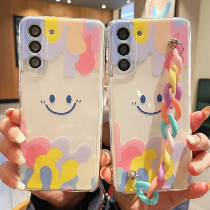 Schützen und Verschönern Sie Ihr Samsung Galaxy mit unserer Smile Face Handkette Hülle – Bild 1