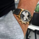 Forsining 2022: Luxuriöse Kalender-Uhr mit Glas-Konkavität und zwei Zifferblättern – Bild 5