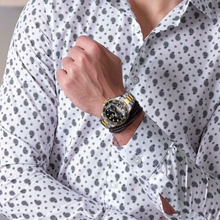 1989387017-1.jpg TEVISE Design Black Golden Waterproof Calendar Display Mens Automatic Sport Wrist Watch Top Brand Luxury Male Clock – Bild 6