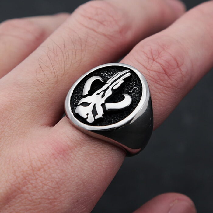 Fine Polished Alien Skull Ring for Men And Women Cool Stainless Steel Punk Biker Ring Vintage Gothic Signet Ring Dropshipping – Bild 5