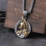 Never Fade Sparta Helmet  pendant necklace with wooden box as men gift