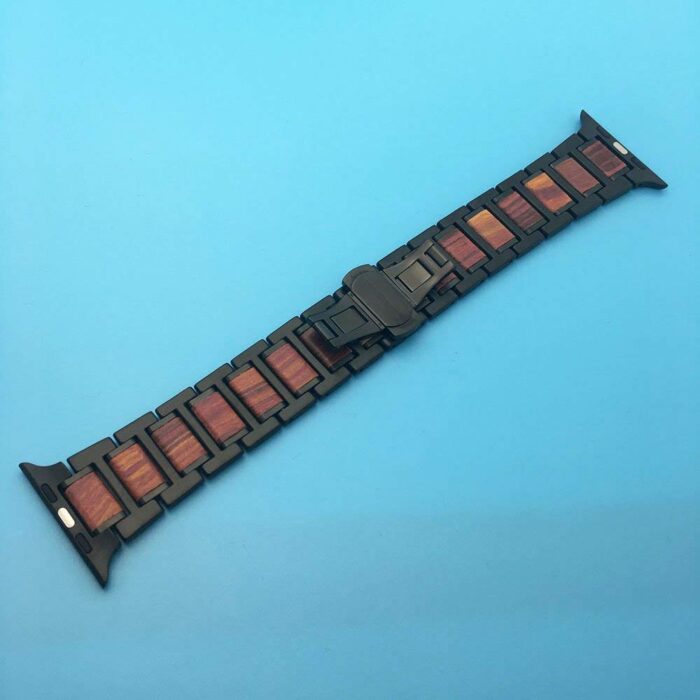 Einzigartiges und elegantes Holzarmband: Kompatibel mit Apple Watch Serie 4, 3, 2, 1 – Bild 5