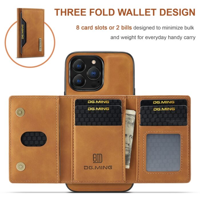 Hülle für iPhone mit Magnet und Kartenfach abnehmbar 2in1 Handycase Wallet Standfunktion – Bild 5