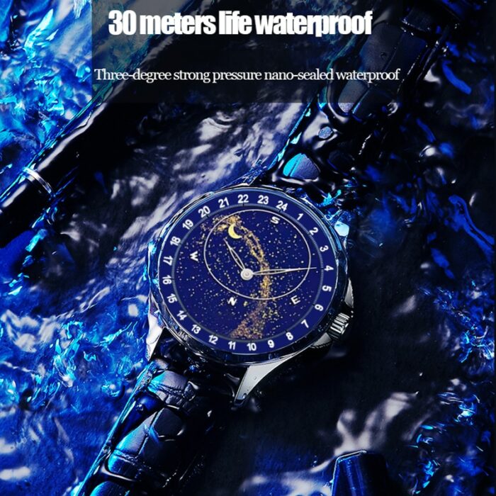 377681439-1.jpg "New Man Gypsophila Automatische Mechanische Herrenuhr Skelett Leuchtend Wasserdicht - Ein Zeitmesser der Unendlichkeit" – Bild 3