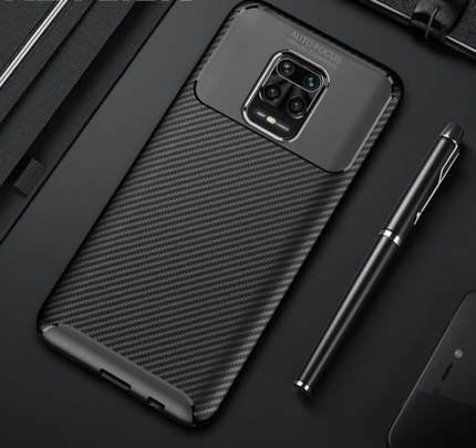 Stoßfest & stylisch: Karbonfaser-Hülle für Redmi Note 9s, Note 9 Pro Max, 8 Pro, Mi 10, 10 Pro, 9T Pro