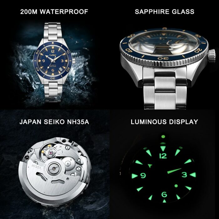 CADISEN 38MM Mens Watches NH35 Luxury Automatic Watch For Men Mechanical Sapphire Crystal 20Bar Waterproof Luminous Reloj Hombre – Bild 6
