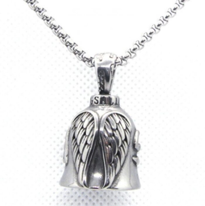 Fashion Cool Motorcycle Vintage Simple Ladies Rose Bell Pendant Necklace for Men Jewelry Gift – Bild 3