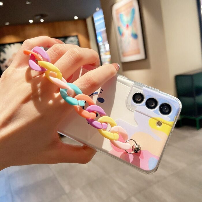 Schützen und Verschönern Sie Ihr Samsung Galaxy mit unserer Smile Face Handkette Hülle – Bild 4