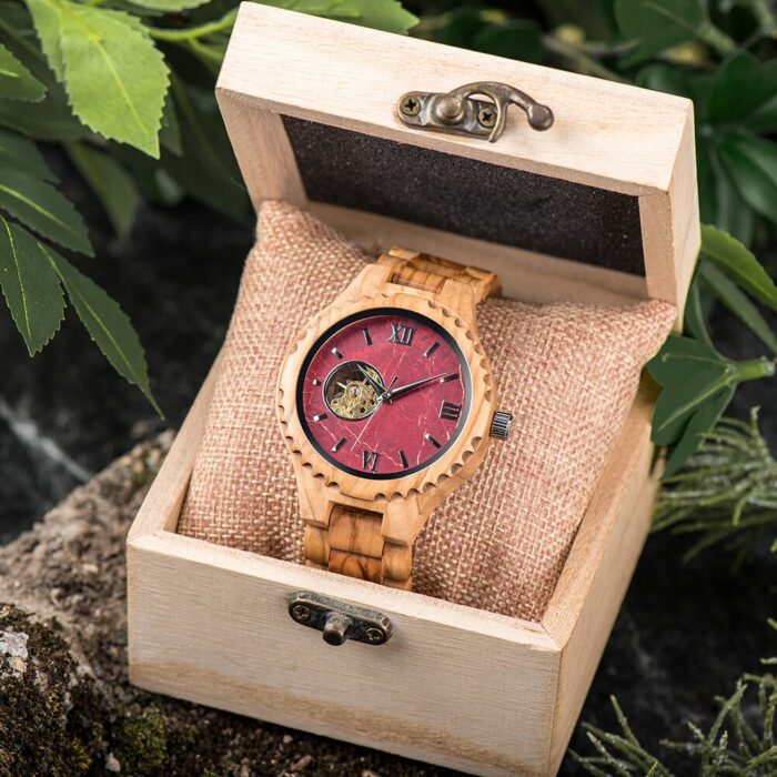 BOBO BIRD Holzuhr automatische Armbanduhr Automatik Uhr Hollow-Carved Unisex – Bild 6