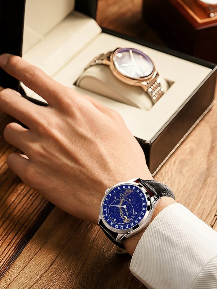 678692299-1.jpg "New Man Gypsophila Automatische Mechanische Herrenuhr Skelett Leuchtend Wasserdicht - Ein Zeitmesser der Unendlichkeit" – Bild 2