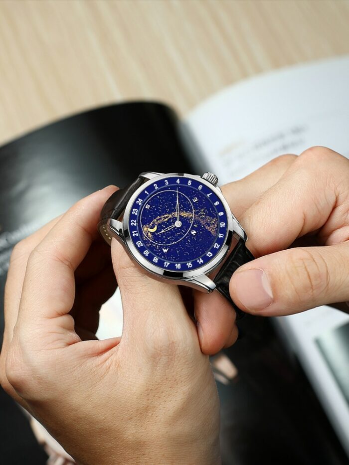 793589282-1.jpg "New Man Gypsophila Automatische Mechanische Herrenuhr Skelett Leuchtend Wasserdicht - Ein Zeitmesser der Unendlichkeit" – Bild 5