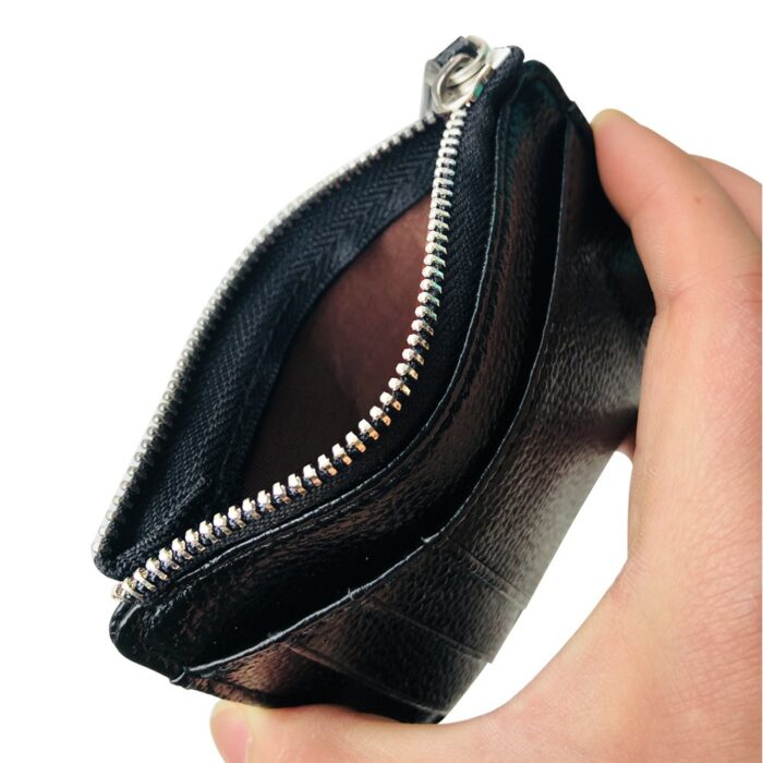 Hochwertige PU-Geldbörse für Männer, Zipper Kartenhalter, Mini Münzbeutel, neu – Bild 2