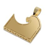 Iced Out Pendant Halskette, Mens/Frauen, buntes Zirkonia, Goldfarben, Hip Hop Charm, Schmuckgeschenk – Bild 2