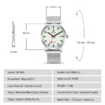 BERNY Herren Uhr MIYOTA 8215 Mechanisch Stahl Selbstaufzug Luminous | Luxusuhr Wasserdicht – Bild 6