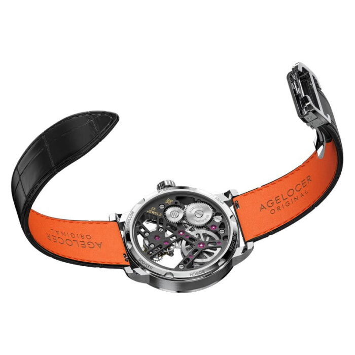 AGELOCER Tourbillon Uhr - Edelstahlgehäuse, Saphir-Uhrschliff, 80 Std. Gangreserve – Bild 6