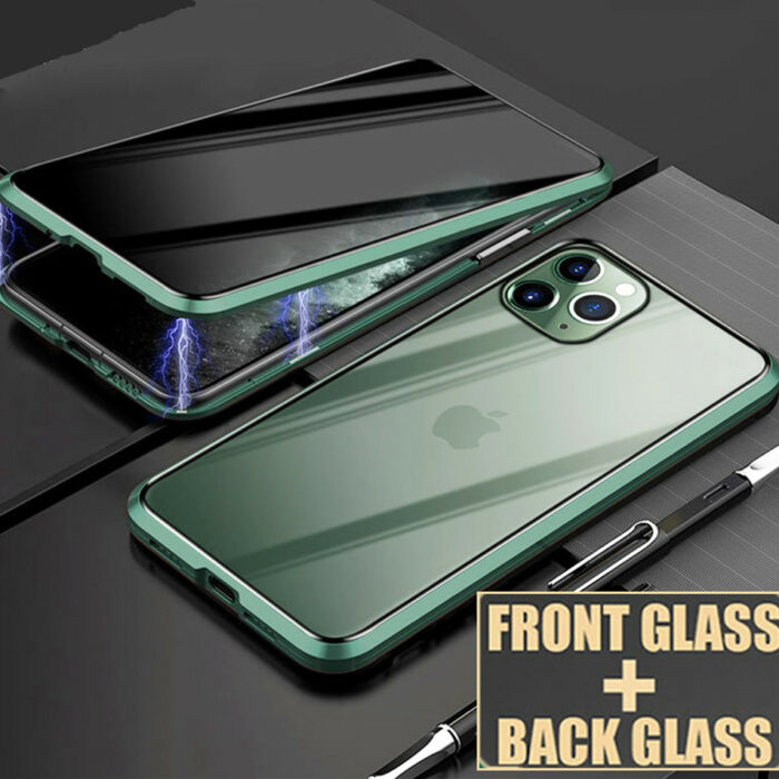 Magnetische Schutzhülle aus gehärtetem Glas Antispy für iPhone 11 Pro XR XS MAX X 6 6S 7 8 Plus SE 2020 – Bild 4