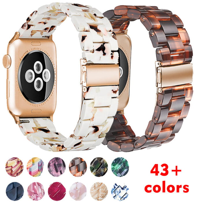 H0812ad268b614b8083eb4966cb0018d7L.jpg Transparenter Resin-Armband für Apple Watch: Einzigartiges Design, perfekt für jeden Look – Bild 1