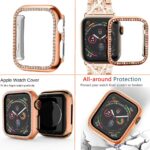 Metal Strap Woman Diamond Ring Stainless Steel Link Bracelet for Apple Watch Series 1 2 3 4 5 SE 6 – Bild 3