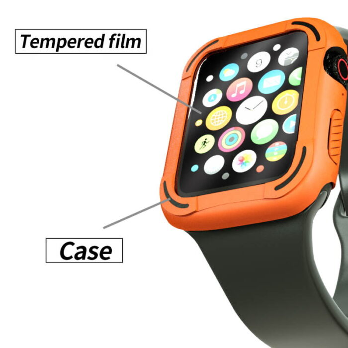 Glass Film PC Hard Matte Case for Apple Watch Series 7 6 SE 5 4 Scratch-resistant Cover – Bild 5