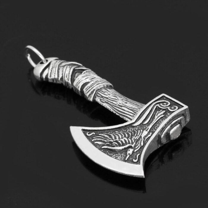 Männer der Viking Celtic Wolf Raven Axt Anhänger Odin der Symbol skandinavischen Rune Nacklace Charme Männlichen nordischen Amulett schmuck – Bild 2