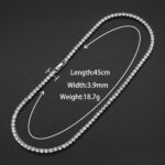 Necklace Iced Tennis Cubic Zircon Rapper Jewelry Hip Hop – Bild 3