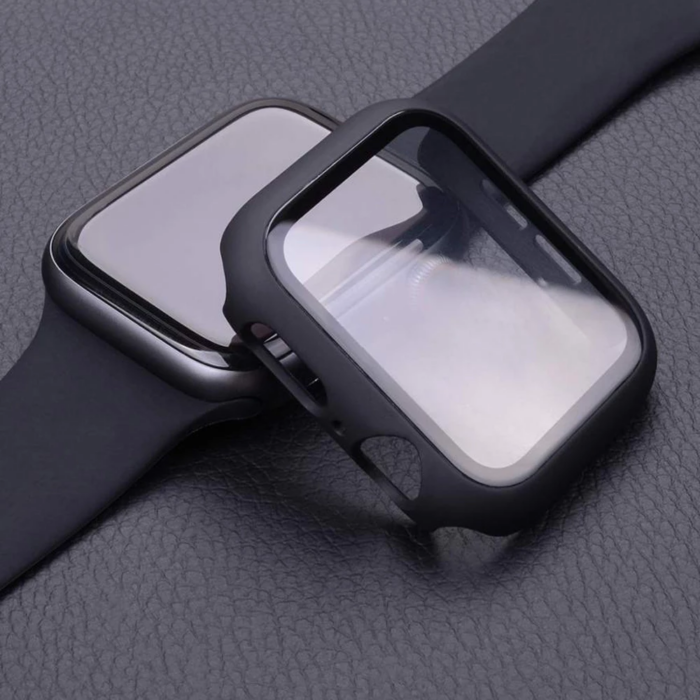 H47c5328cd0e548a19116f969e4b32a041.png Glass+cover For apple watch case 44mm 40mm iWatch 42mm 38mm Tempered Screen Protector accessories apple watch series 6 5 4 3 SE – Bild 2
