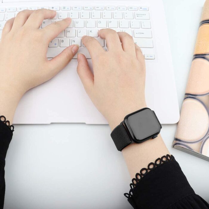 Luxury Fashionable Elastic Nylon solo Loop Watch Band for Apple Watch – Bild 5