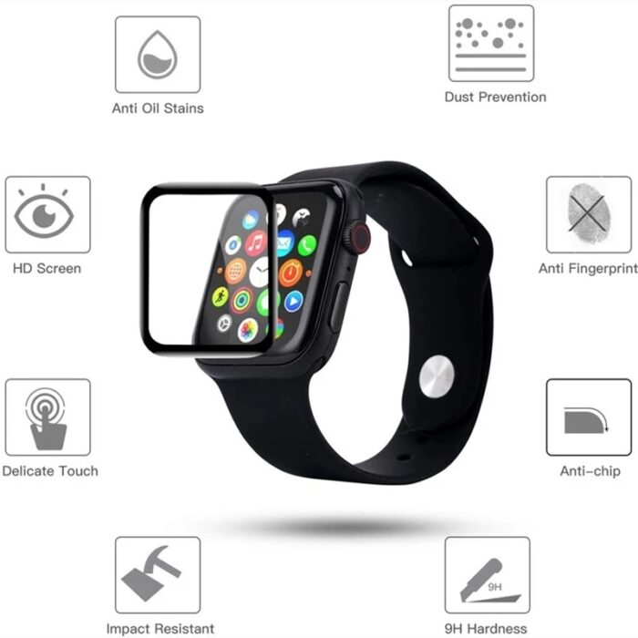 3D Full Cover Not Tempered Glass for Apple Watch 6 SE 5 4 40mm 44mm Band Cover For Apple iwatch Series 3 2 1 38mm 42mm Protector – Bild 2