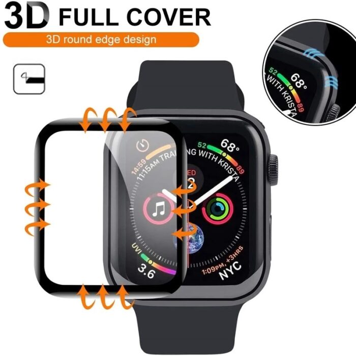 3D Full Cover Not Tempered Glass for Apple Watch 6 SE 5 4 40mm 44mm Band Cover For Apple iwatch Series 3 2 1 38mm 42mm Protector – Bild 3