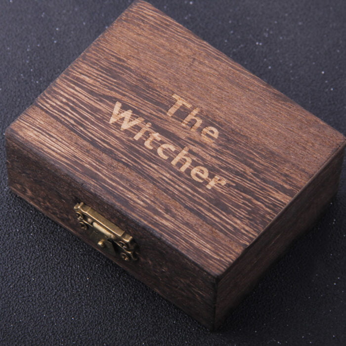 Raven and wolf on Viking Thor's hammer Stainless Steel Necklace with Wooden Box – Bild 6