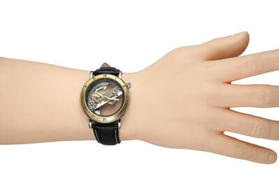 FORSINING Herren Armbanduhr Automatische Mechanische Skelett Uhr Edelstahlarmband – Bild 6