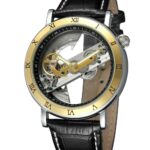 FORSINING Herren Armbanduhr Automatische Mechanische Skelett Uhr Edelstahlarmband – Bild 2