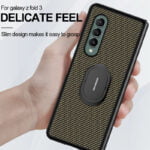 Case for Samsung Z Fold 3 Ring Holder carbon fiber pattern bracket protective shell – Bild 6