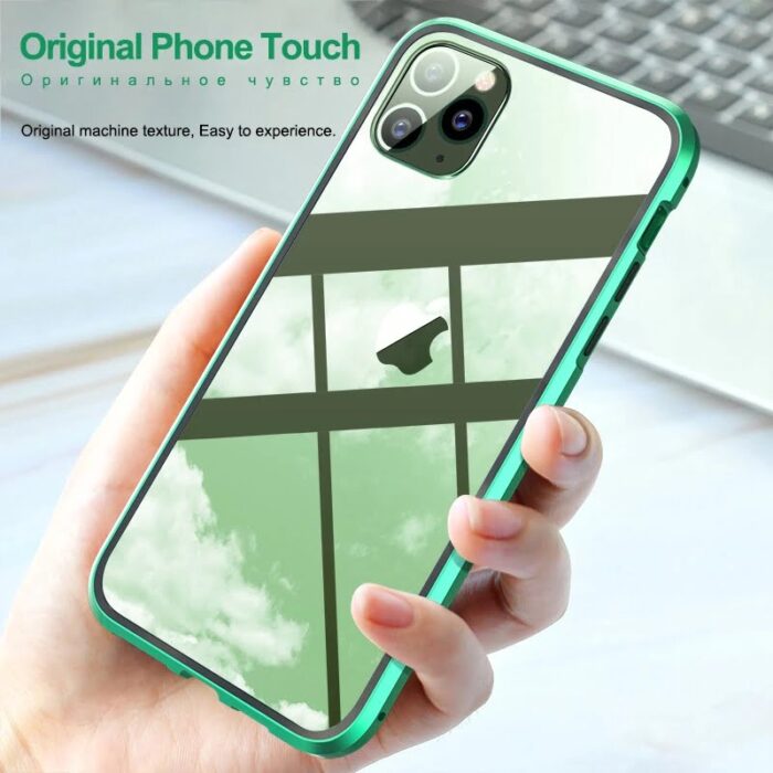 Luxury Phone Case For IPhone X XR XS 6 6S 7 8 11 12 Plus Mini SE Pro MAX 2020 360 Double Glass Shell Magnetic Adsorption Cover – Bild 6