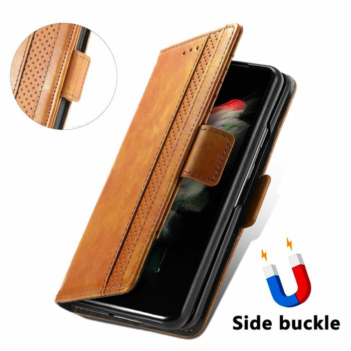 Samsung Galaxy Z Fold 3 Wallet Folio Case Magnetic Closure RFID Blocking Card Slots Case – Bild 2