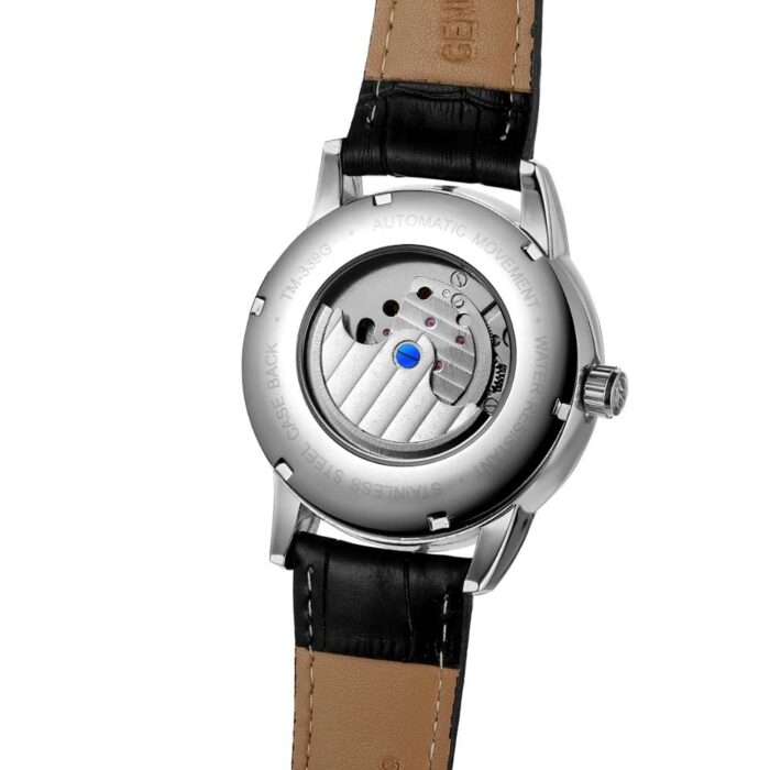 Forsining Automatische Mechanische Armbanduhr Uhren Herrenuhr Mondphase  Echtleder – Bild 6