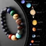 Sonnensystem Armband Naturstein Perlen Universum Galaxy Schmuck – Bild 2