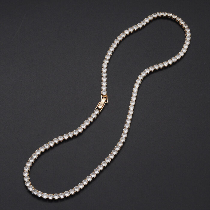 Necklace Iced Tennis Cubic Zircon Rapper Jewelry Hip Hop – Bild 6