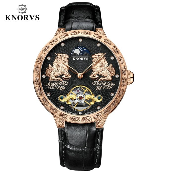 Automatische Sportuhr mit Mondphase, wasserdicht, mechanischem Antrieb und robustem Design – Bild 4