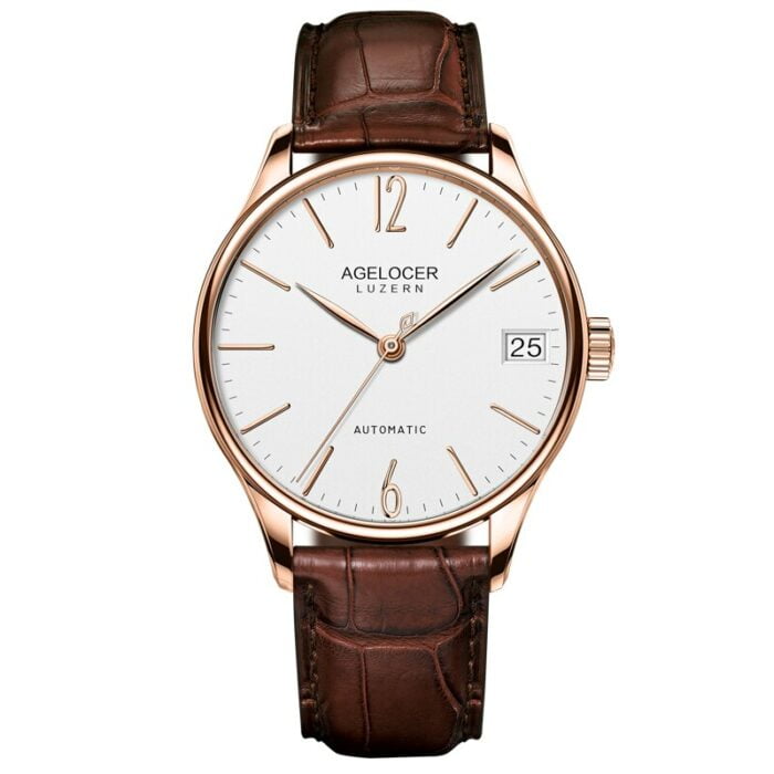 Agelocer 7061A1 - Hochwertige Herrenuhr mit automatischem mechanischem Uhrwerk – Bild 5