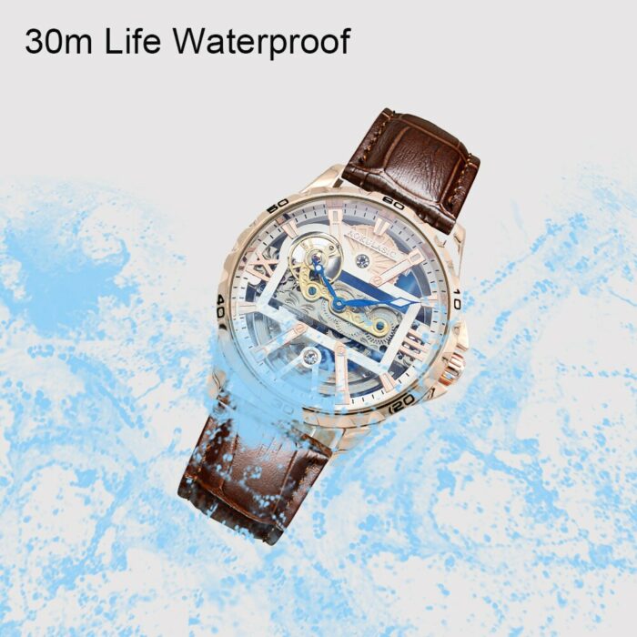 Automatische Edelstahl-Sportuhr mit Mondphase, wasserdichtem Design & robustem Gehäuse, geeignet für verschiedene Stile – Bild 3