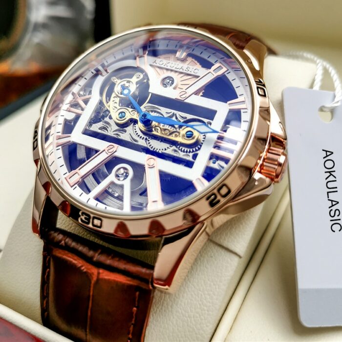 1678502017-1.jpg Automatische Edelstahl-Sportuhr mit Mondphase, wasserdichtem Design & robustem Gehäuse, geeignet für verschiedene Stile – Bild 1