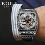 Luxuriöse mechanische Armbanduhr mit leuchtenden Eigenschaften und versteckter Druckknopfschließe für sicheren Sitz und anspruchsvolles Aussehen – Bild 5